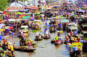 Day 2: Long Xuyen Floating Market – Cau Ke (Breakfast)